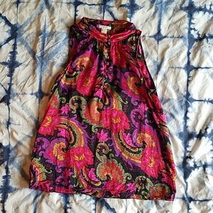 J CREW Multi Color Paisley Silk Blouse - Sz 4